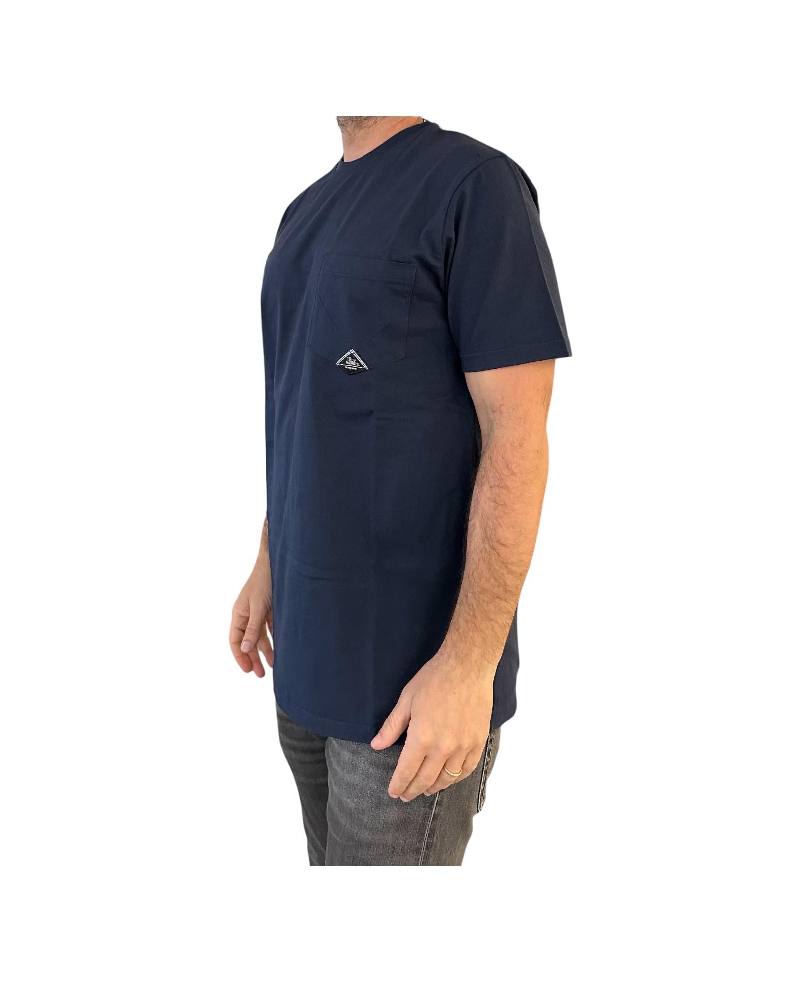 T-shirt pocket in cotone Blue navy RRU90048CA160111 C0048 ROY ROGER'S 