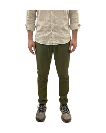 Pantalone Bristol misto lino Military 019 BRISTOL MISTO LINO OLD MILITARY GREEN MODFITTERS 