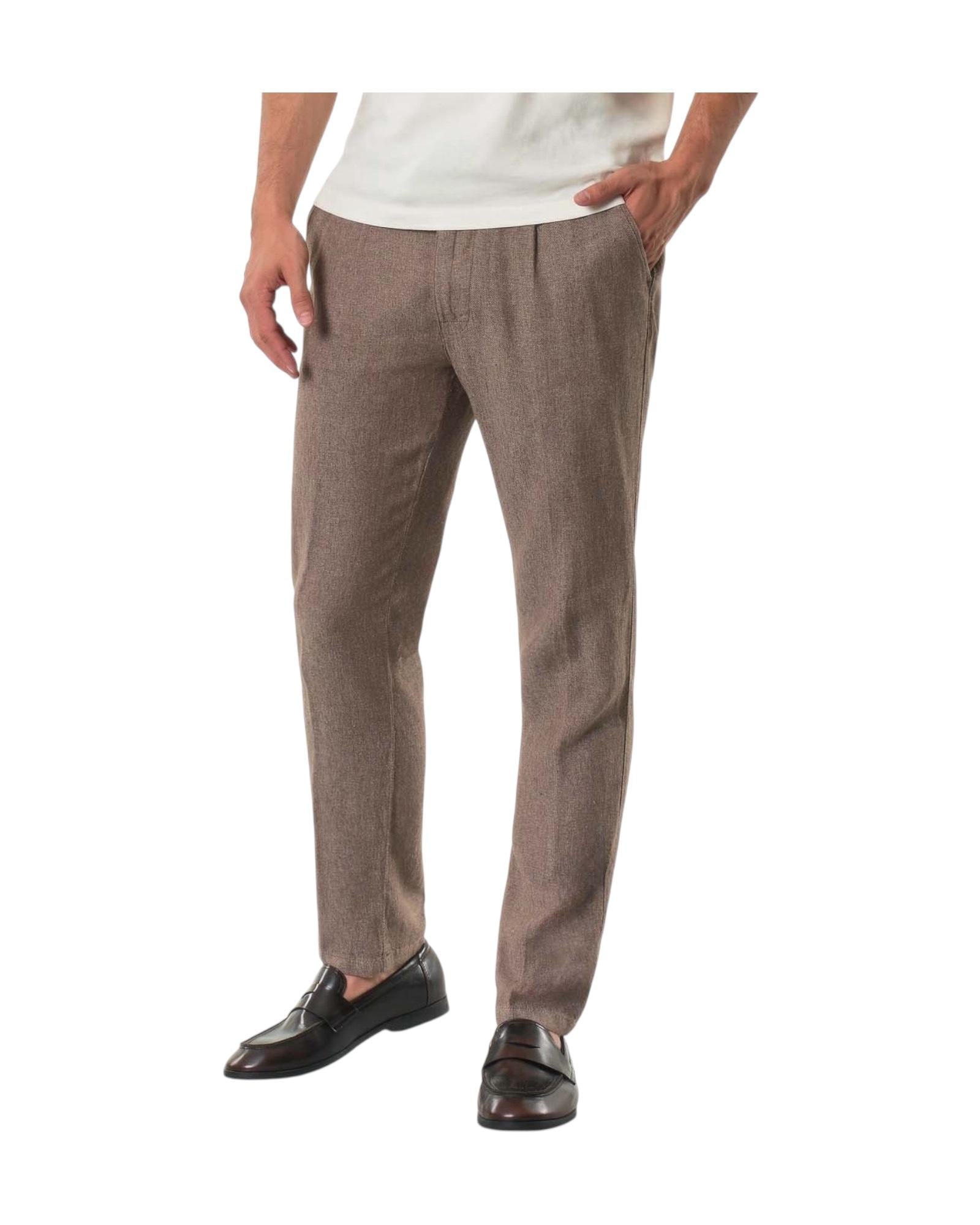 Pantalone misto lino Coffee Brown AU25S30PA PA1442 COFFEE BROWN Alley docks 