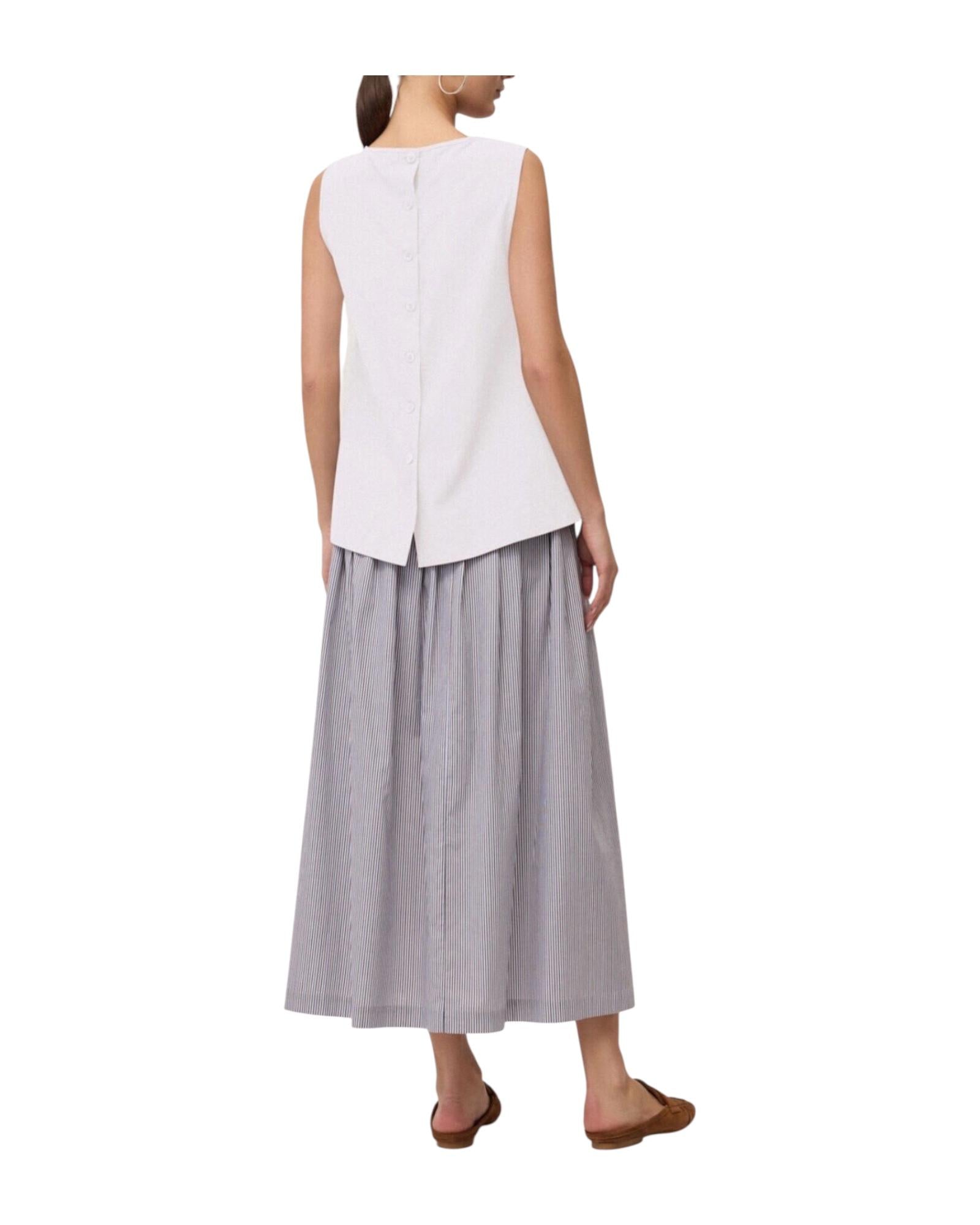 Top in popeline Bianco PCH DT9251 BIANCO OTTOD'AME