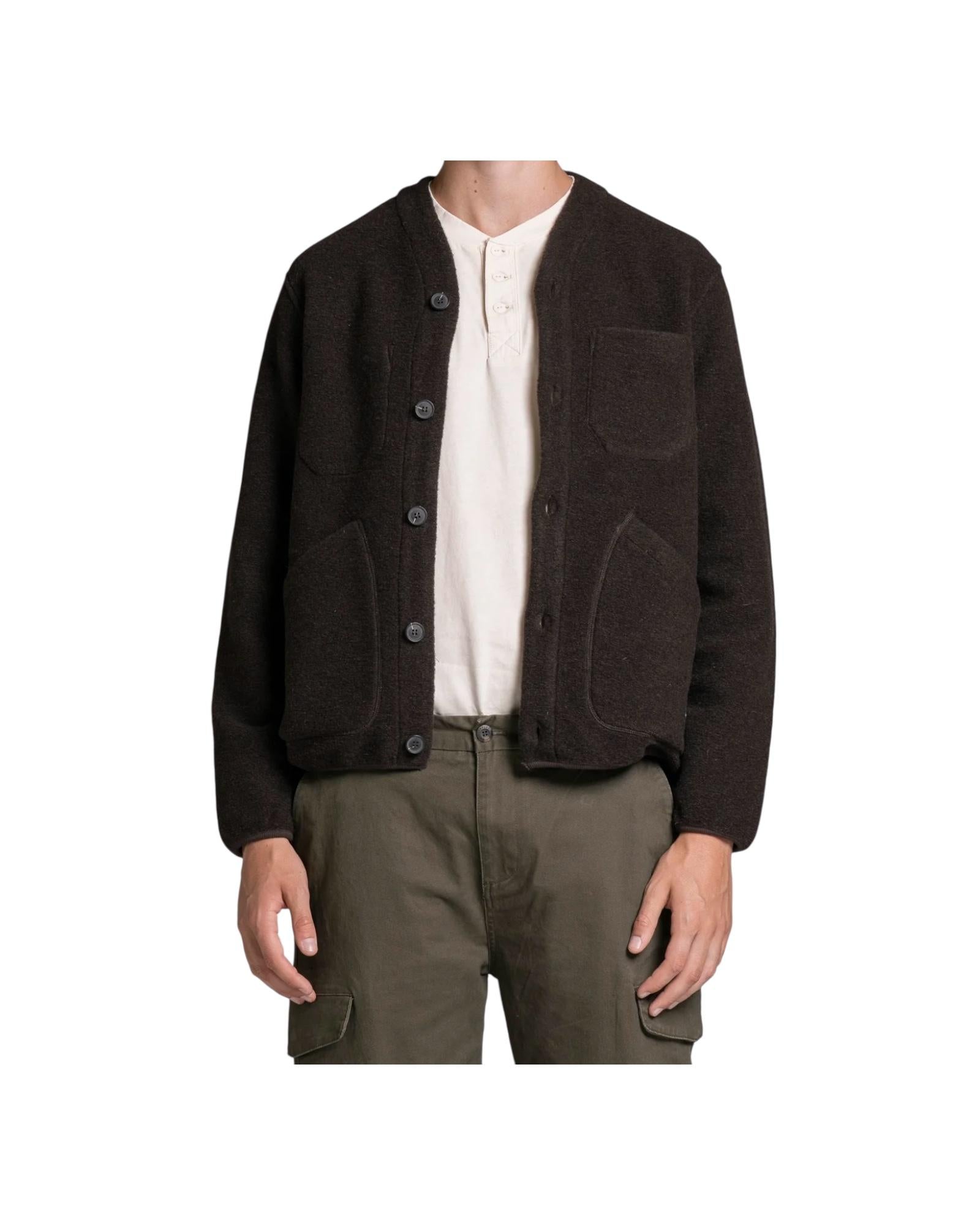 Cardigan Dover in misto lana Brown DOVER MWBC29 IMPURE 