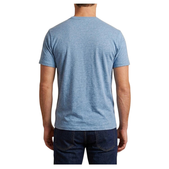 T-Shirt in puro lino con logo ricamato Dusty blu ECS0003 00143L MC2 SAINT BARTH 