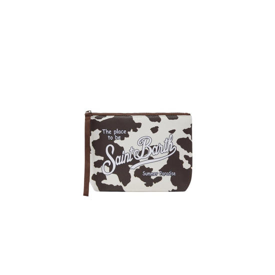Pochette Aline in scuba con stampa animalier muccata ALIN001 00961L MC2 SAINT BARTH 