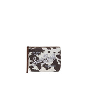 Pochette Aline in scuba con stampa animalier muccata