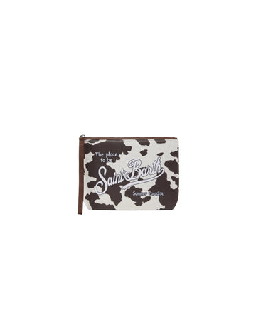 Pochette Aline in scuba con stampa animalier muccata ALIN001 00961L MC2 SAINT BARTH 