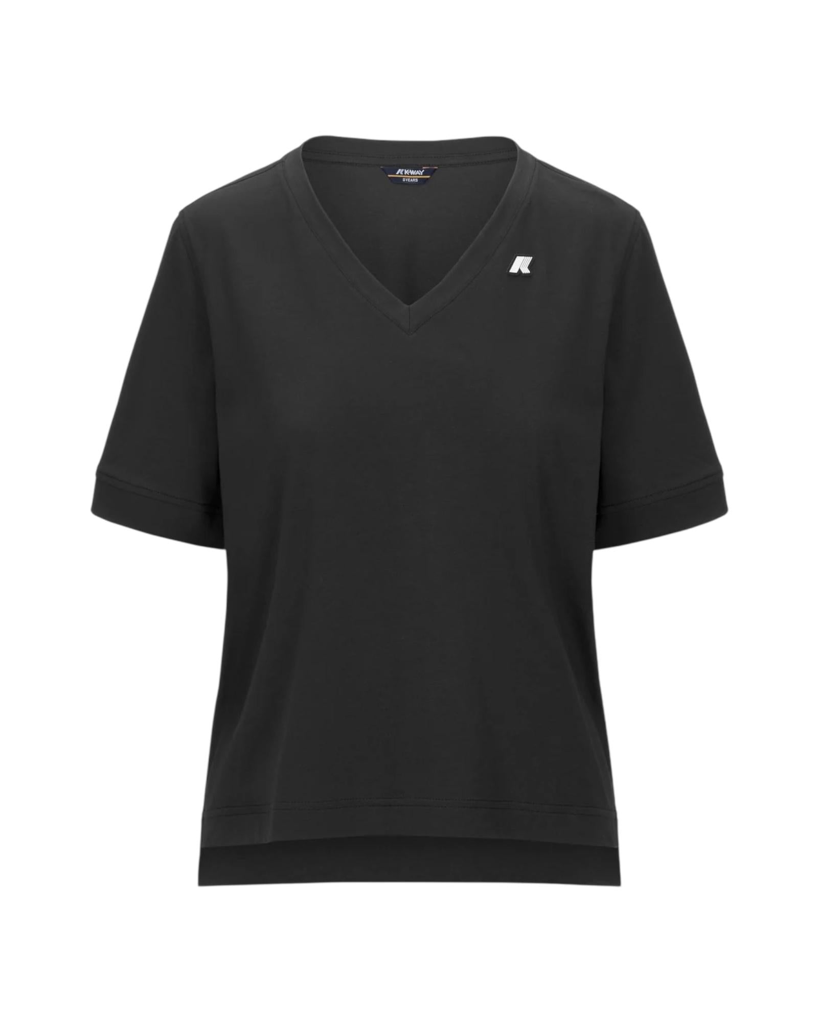 Leda Jersey tinta unita nero K2148FW USY K-WAY 