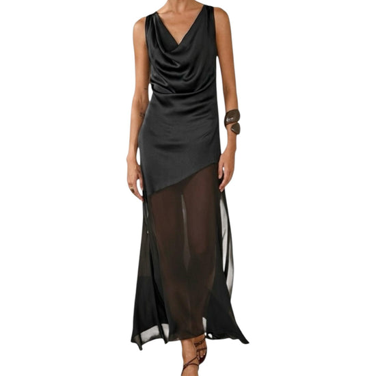 Abito in viscosa Nero W39F0085 NERO SOUVENIR 