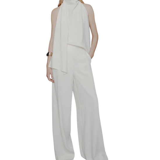 Pantalone ampio in envers satin Bianco CAMPO 001 MARELLA 