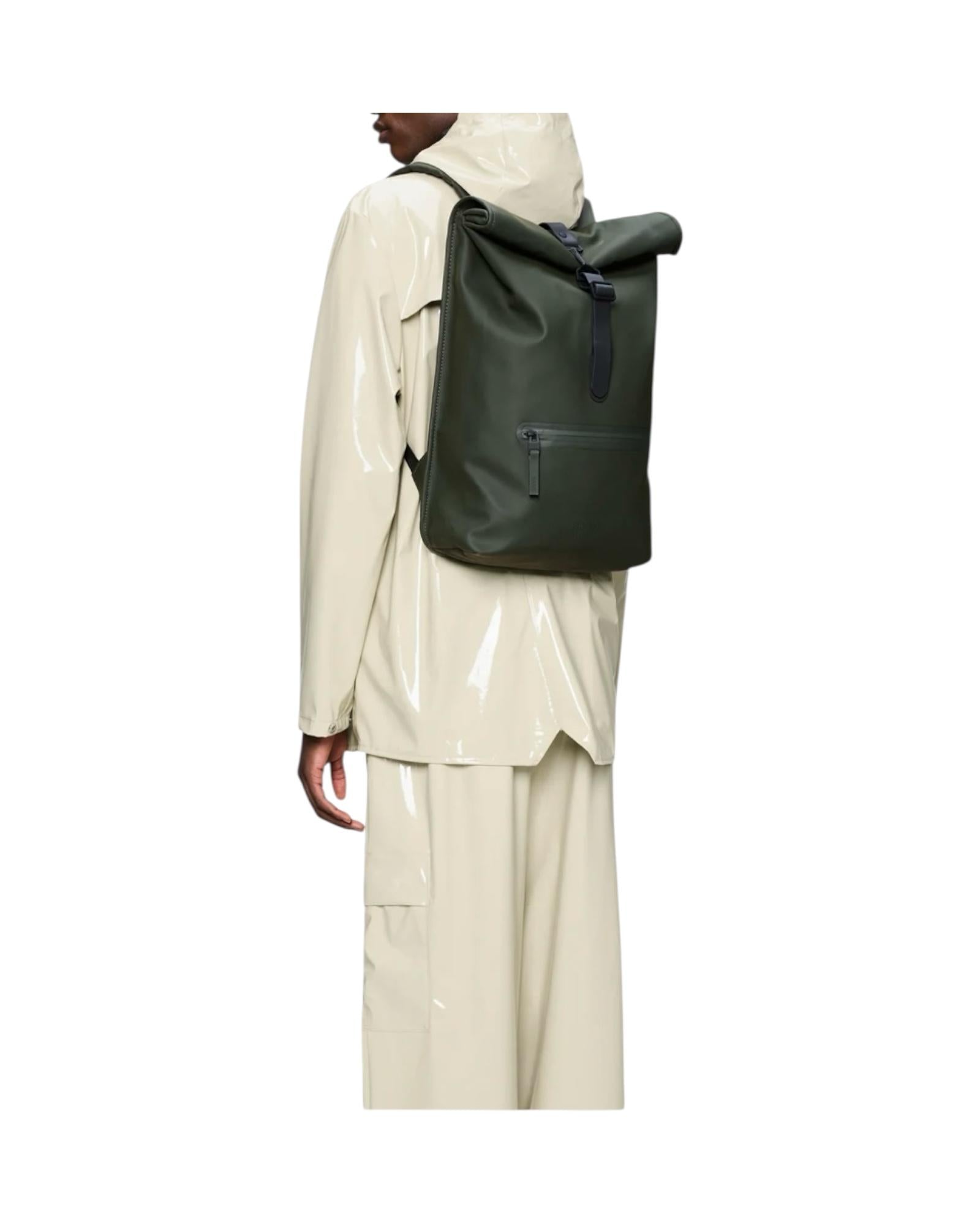 Zaino Rolltop Rucksack Green RA13320 GRE RAINS 