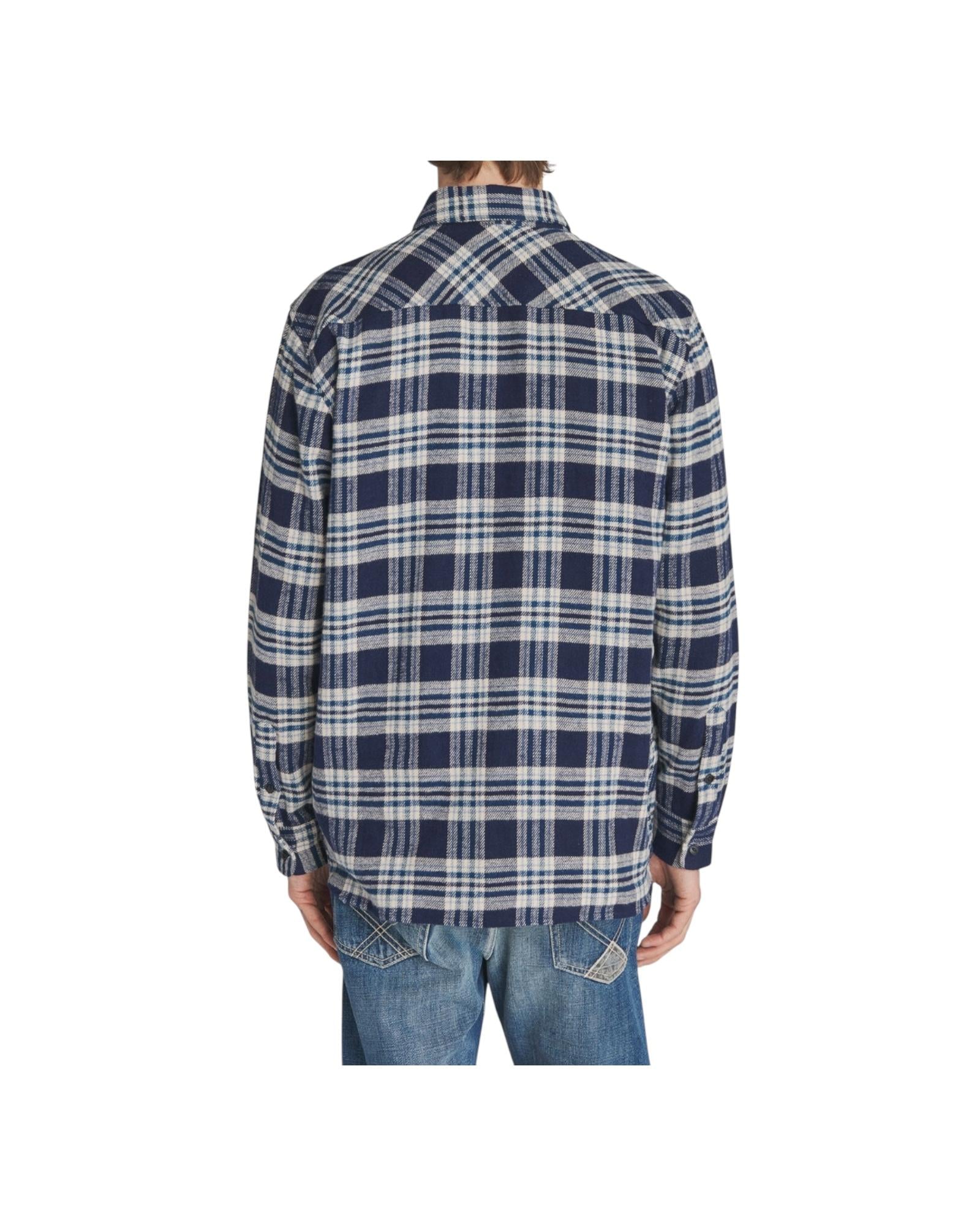 Camicia uomo a quadri con colletto button-down RRU90059CQ191510 C0001 ROY ROGER'S