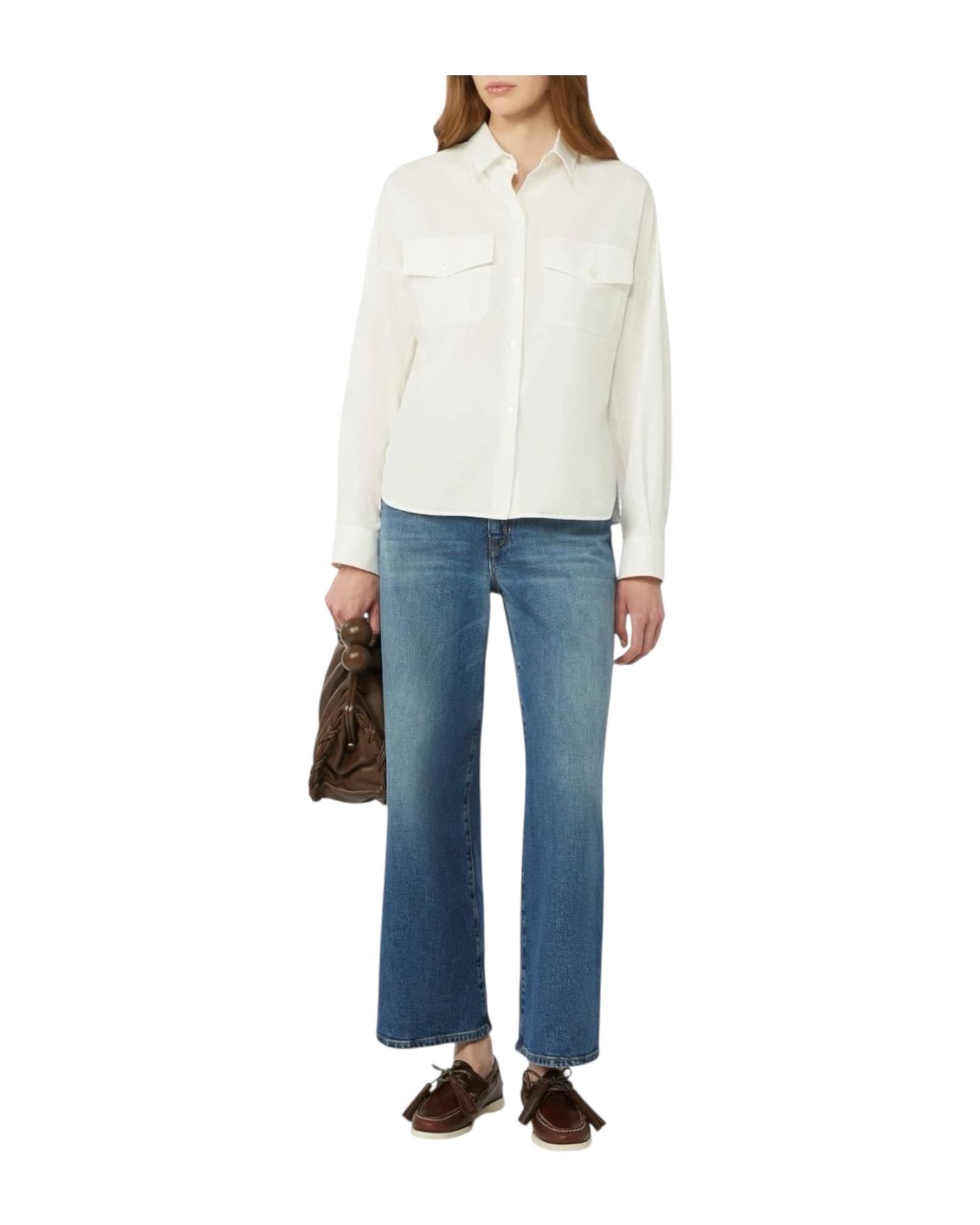 Camicia in oxford di cotone Bianco PESI 001 MAX MARA WEEKEND 