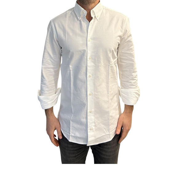 Camicia Uomo Oxford Bianco BOXFWASH 1 BASTONCINO 