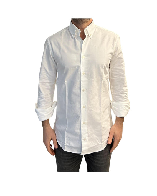 Camicia Uomo Oxford Bianco BOXFWASH 1 BASTONCINO 
