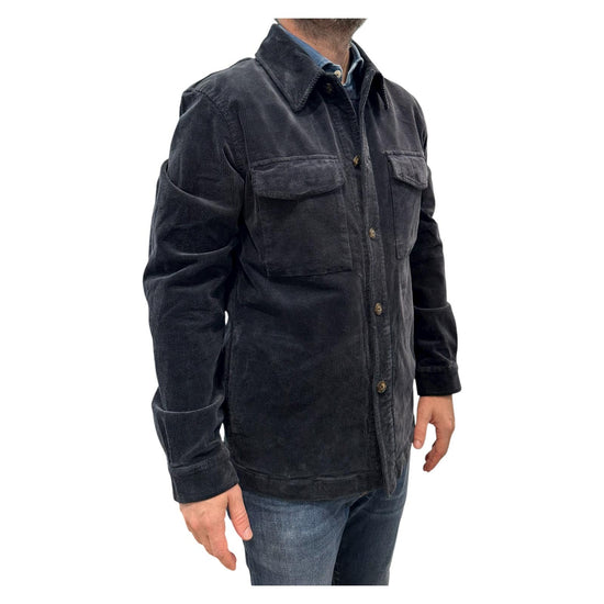 Overshirt in velluto Navy blue AU26W04OS PA1547 NAVY BLUE Alley docks 