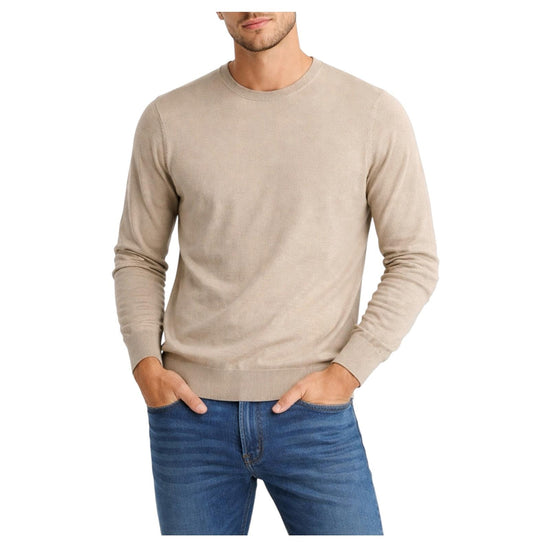 Maglia in cotone e lino Beige MAGLIA GIROCOLLO BEIGE RE.VI.VAL 