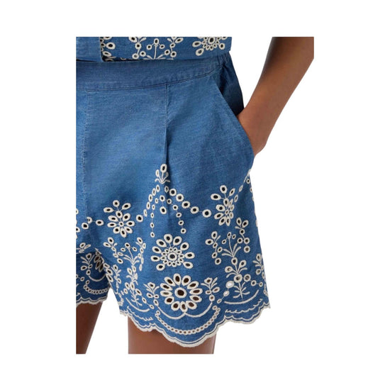 Short in chambray con ricamo AMN0001 00473L MC2 SAINT BARTH 