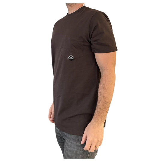 T-shirt pocket in cotone Moka RRU90048CA160111 C0491 ROY ROGER'S 