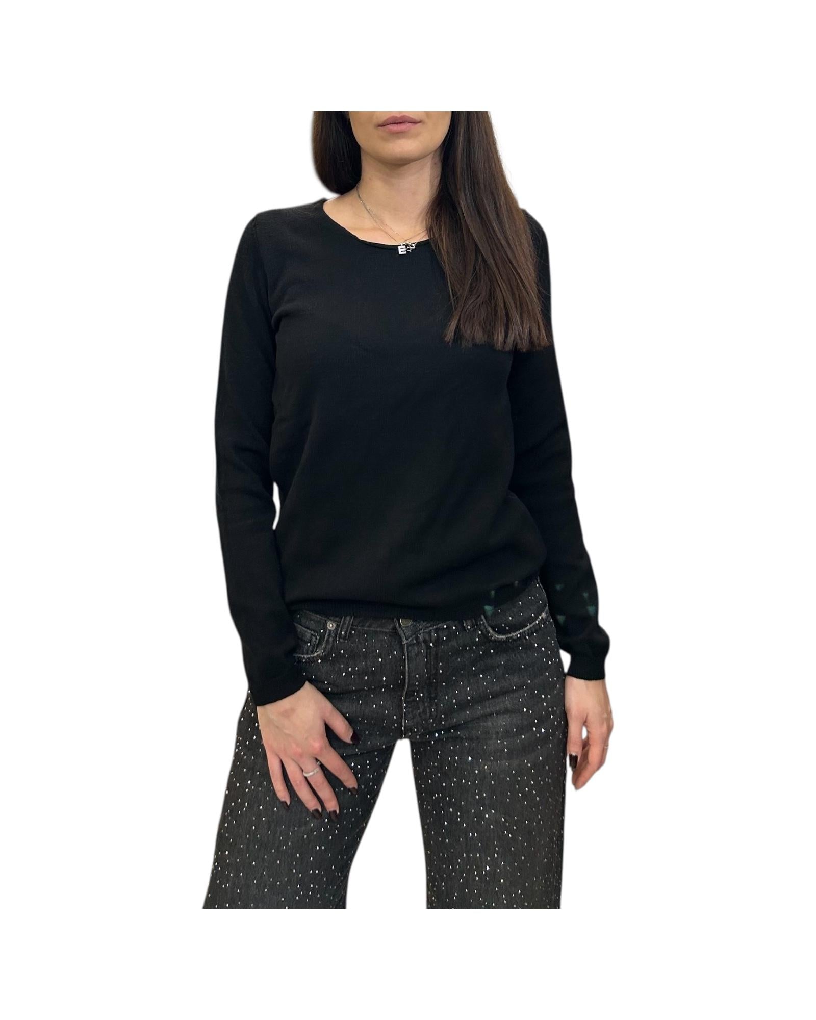 Maglia con pizzo posteriore Nero MNC P171 NERO haveone