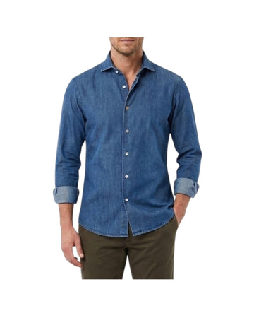 Camicia Uomo in cotone Denim B4319 UNICO BASTONCINO 