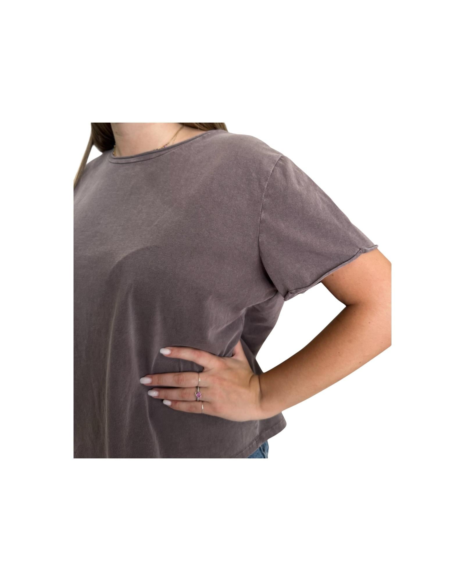 T-shirt in cotone Mauve T10182MA MAUVE RE.VI.VAL 