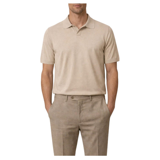 Polo senza bottoni Sand M5425 SAND +39MAsq 