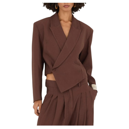 Blazer Asimmetrico Testa di moro S39M1099 TESTA DI MORO SOUVENIR 