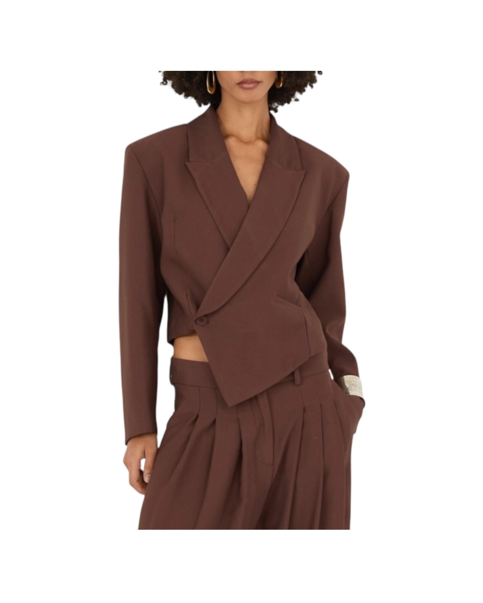 Blazer Asimmetrico Testa di moro S39M1099 TESTA DI MORO SOUVENIR 