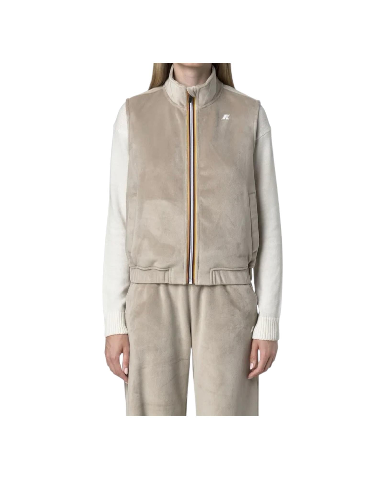 Gilet in pile Beige cashmere donna K3132LW BB1 K-way