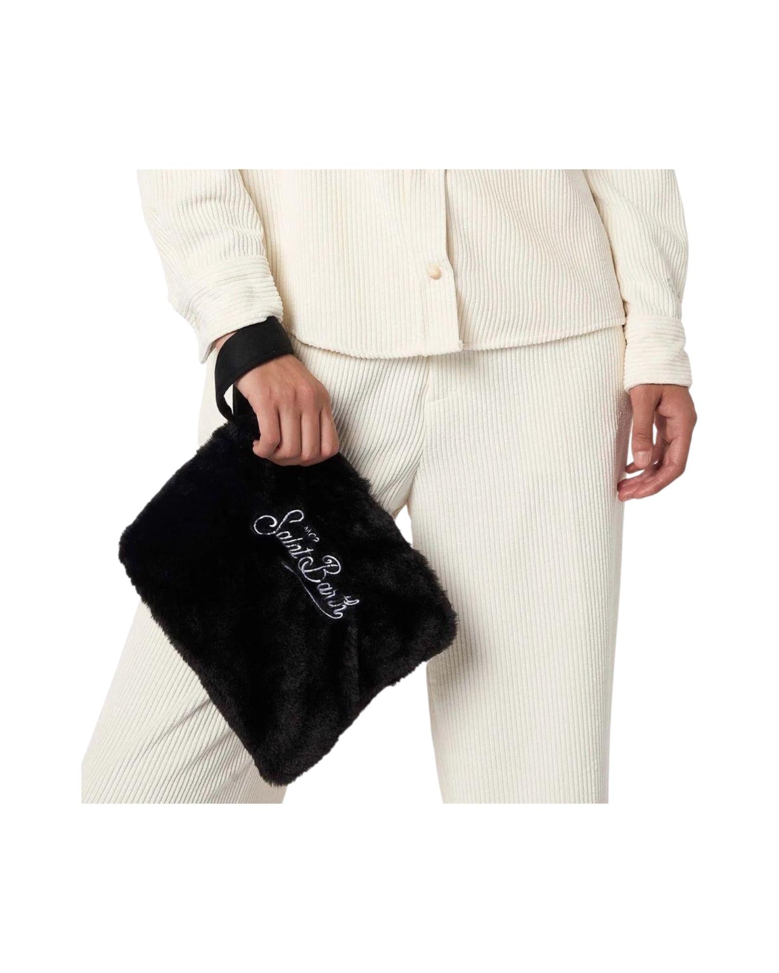 Pochette Pareasy Fur Nero PARE004 00207I MC2 SAINT BARTH 