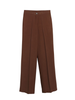 Pantalone palazzo in viscosa, cuoio.