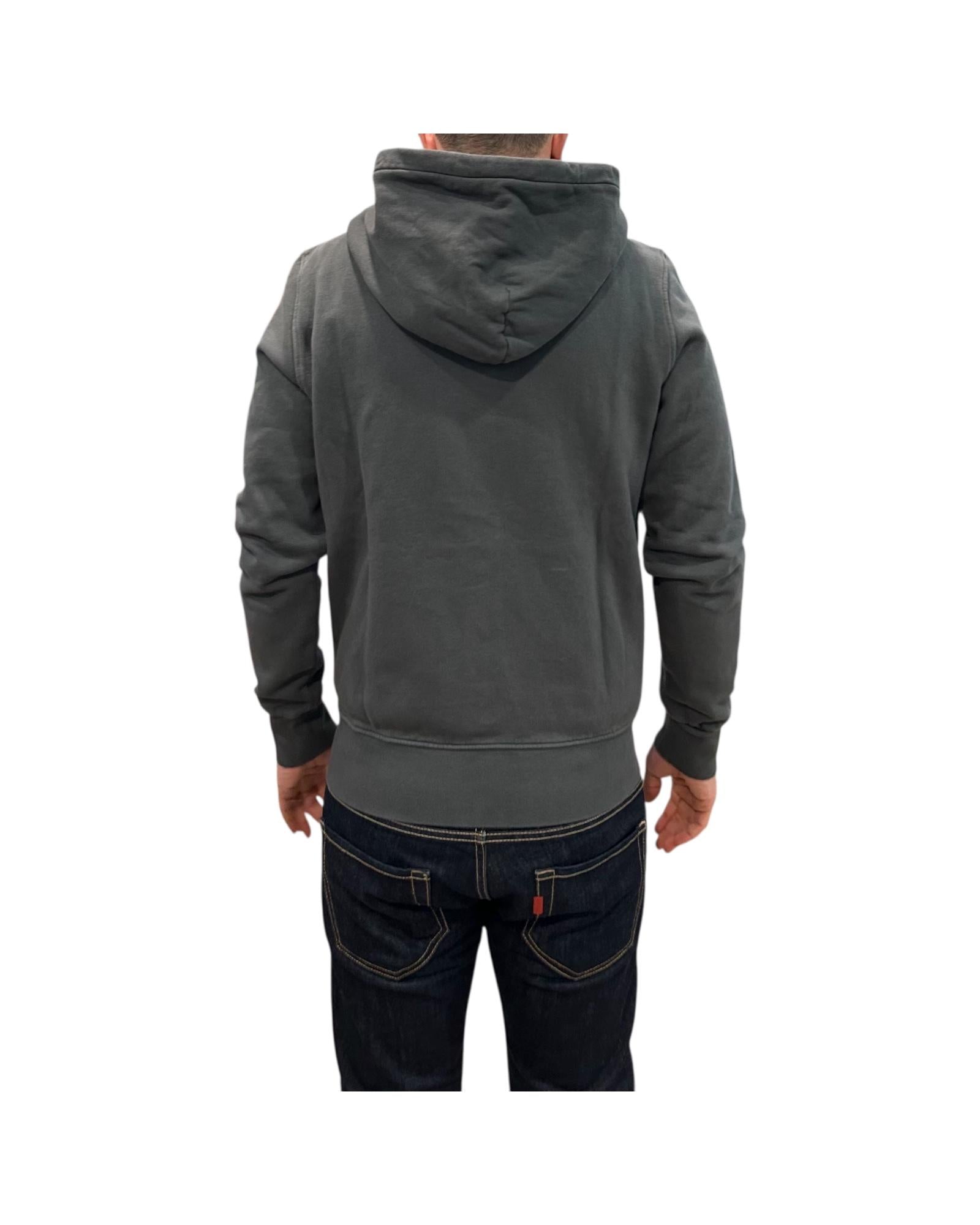 Felpa full zip Nero lavato W4004 NERO LAVATO BL'KER