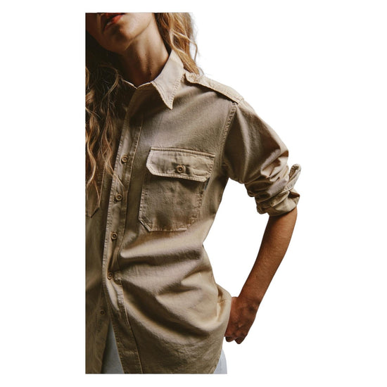 EVA X ROY ROGER'S - Camicia military in gabardina RND90353P4732718 C0012 ROY ROGER'S 