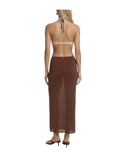 Gonna lunga Donna Marrone SW1148 BROWN F**K 