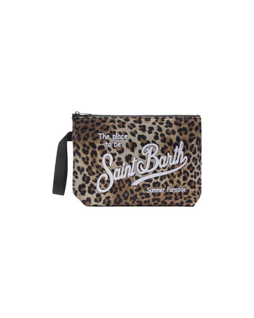 Pochetet Aline L in scuba con stampa leopardata ALI0021 00653L MC2 SAINT BARTH 