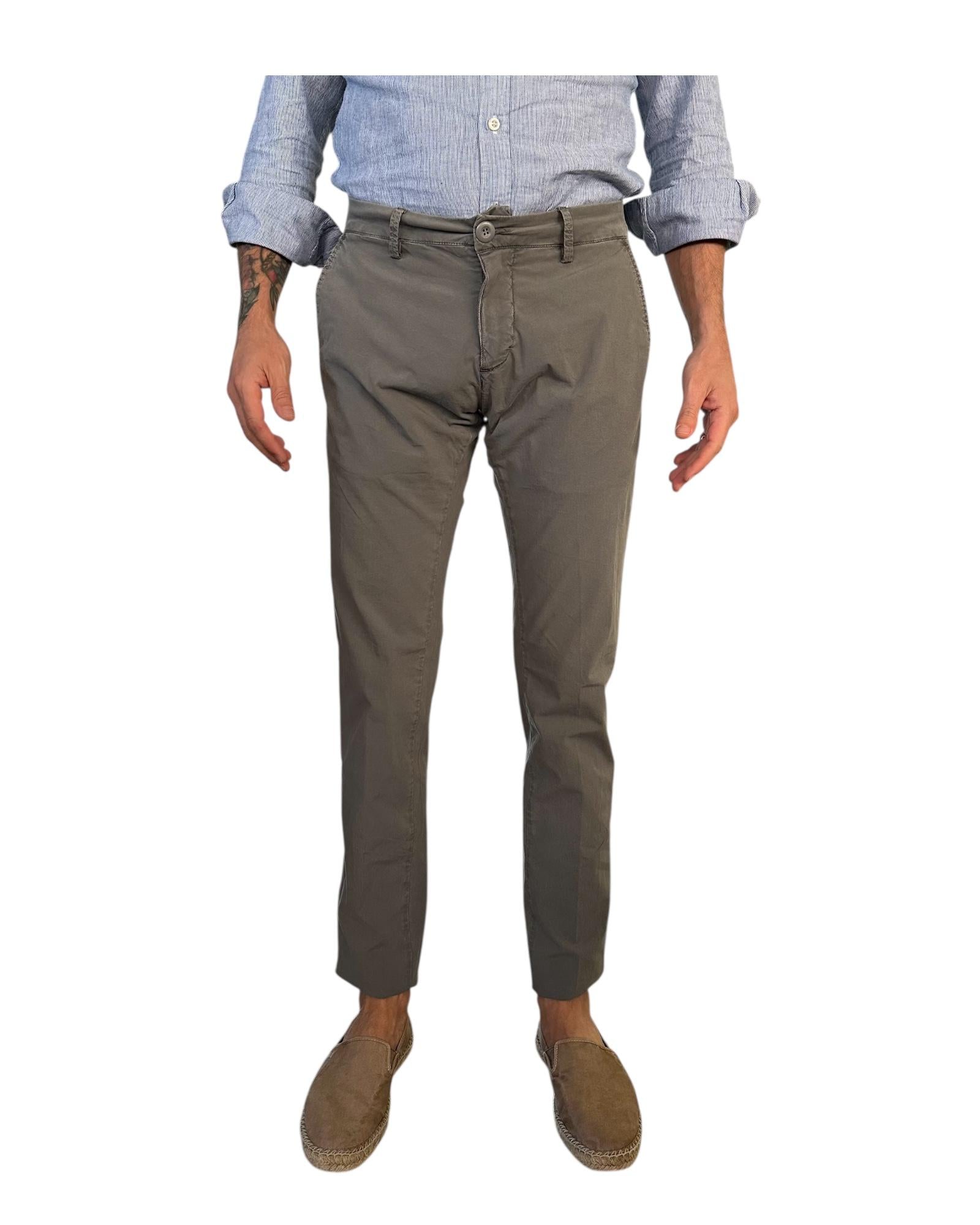 Pantalone Soho Popeline Mid grey 002 SOHO POPELINE MID GREY MODFITTERS 