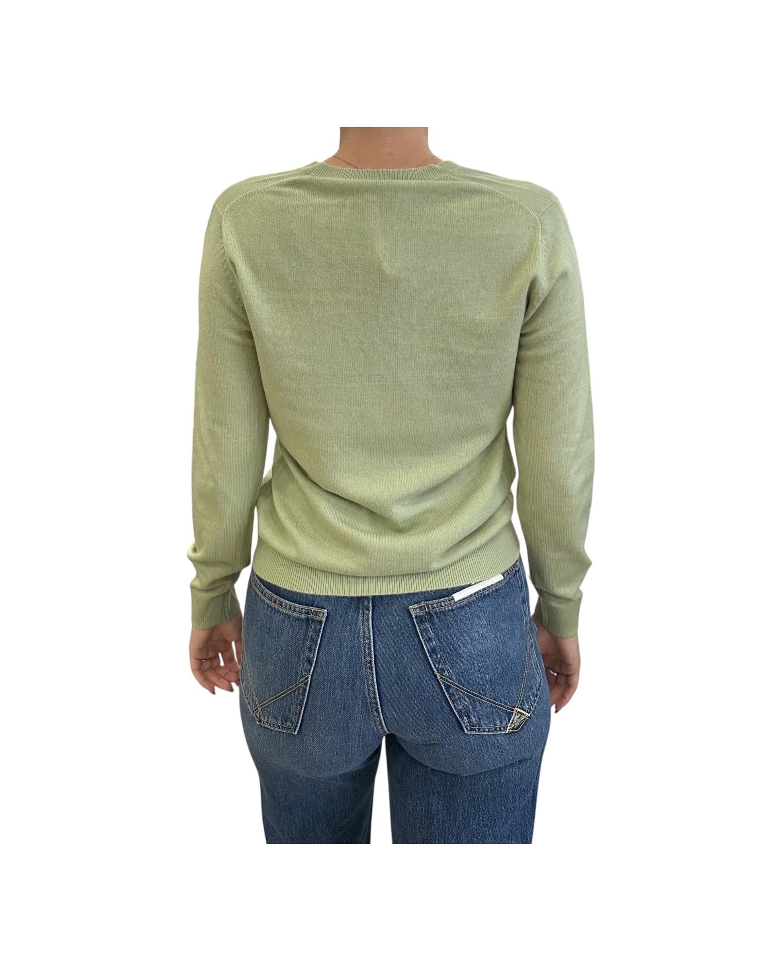 Maglione scollo a V Salvia 97621 050 CAVALIERI MILANO 