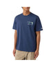 T-shirt in cotone Blu con ricamo Save water drink gin tonic