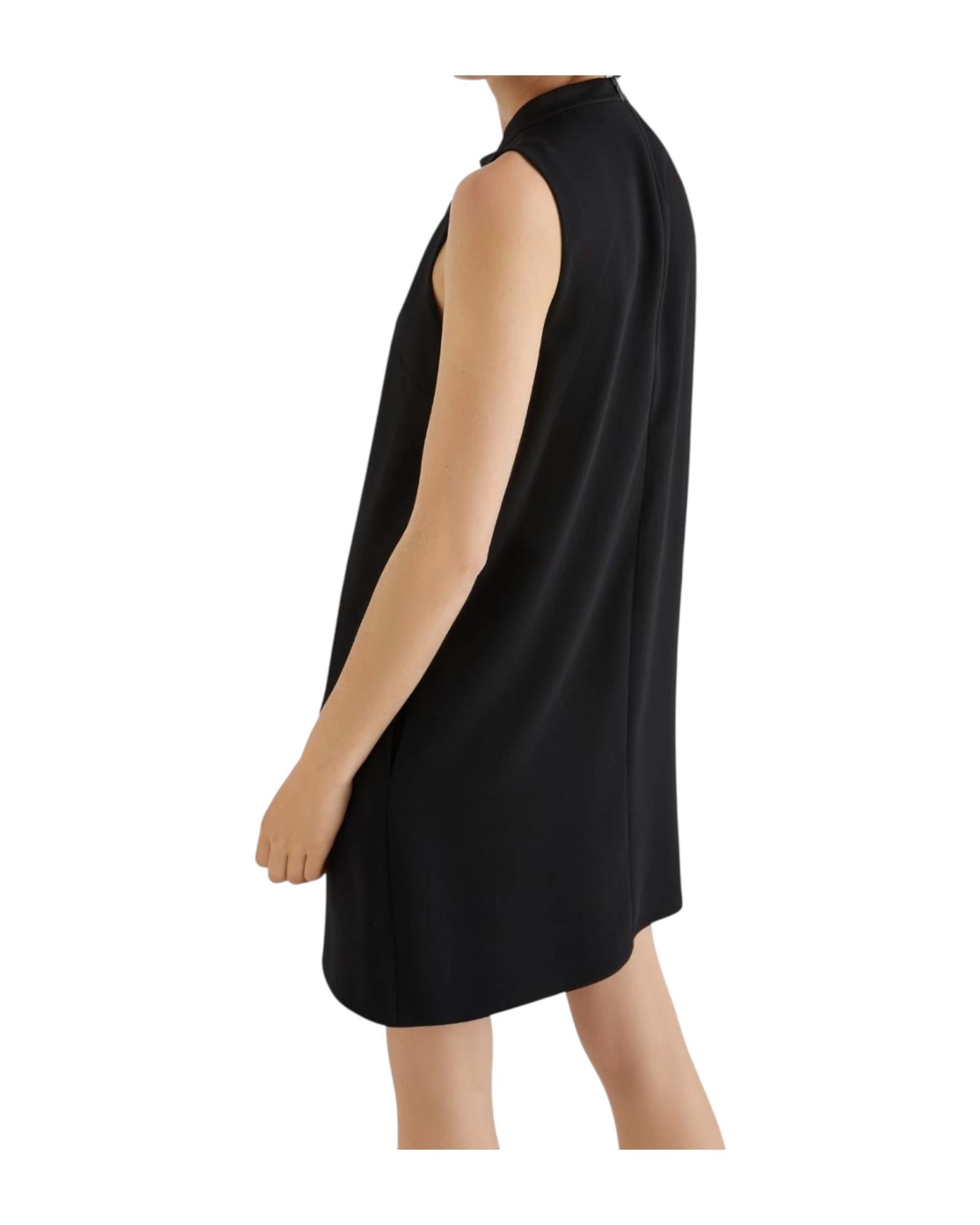 Abito smanicato  Mariacarla in ever satin nero. MARIACARLA 002 MARELLA 