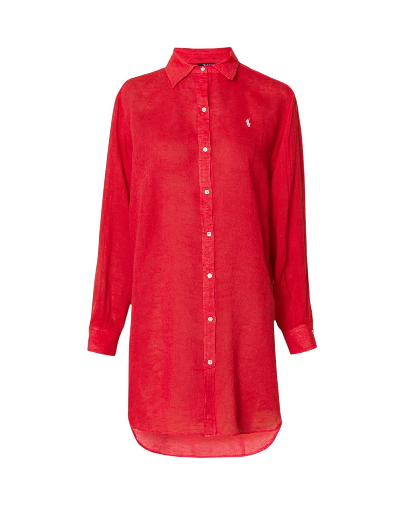 Camicione in cotone e lino Coral 21564377 CORAL RALPH LAUREN 