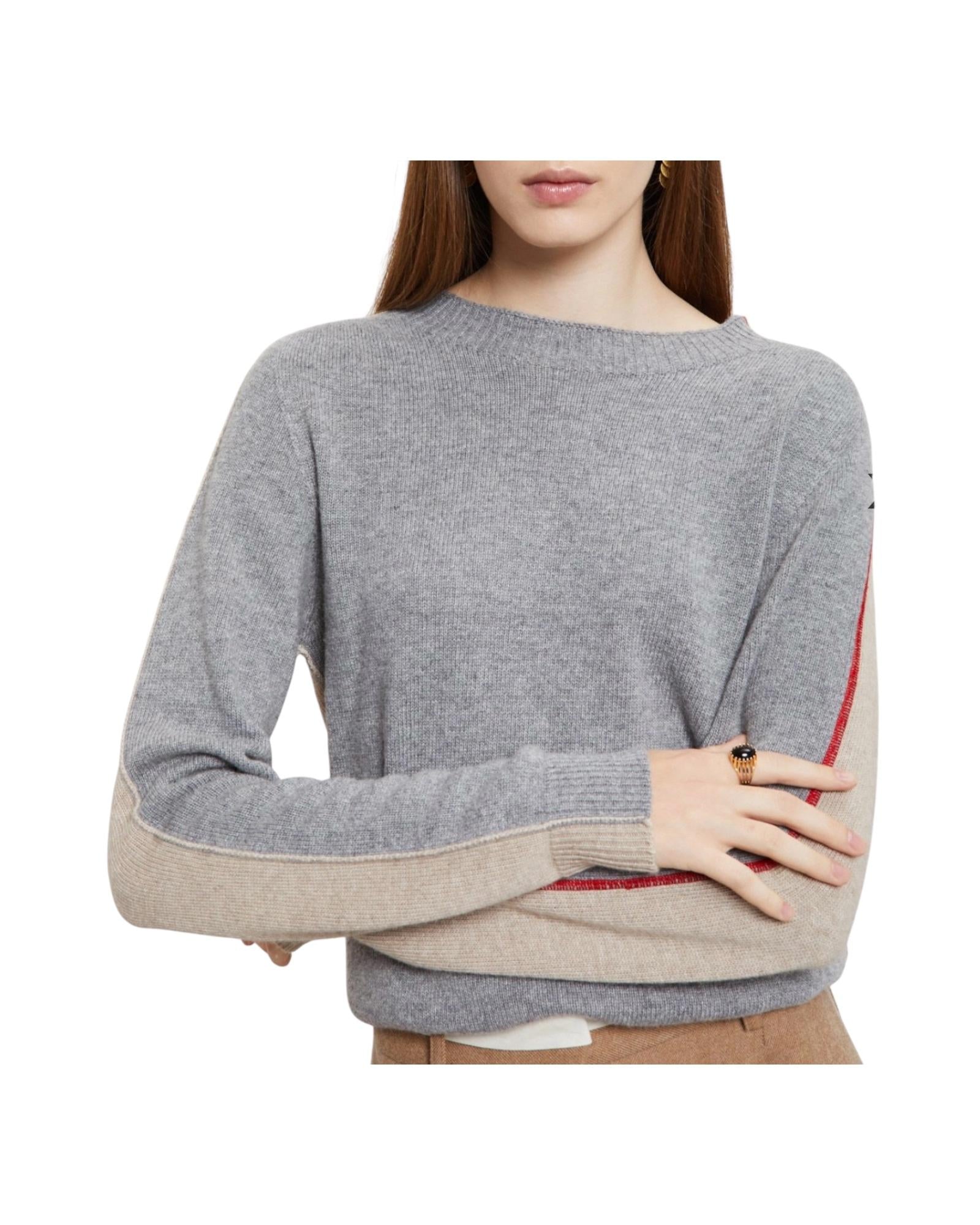 Maglia bicolore misto lana FLI DK9225 UNICA OTTOD'AME 