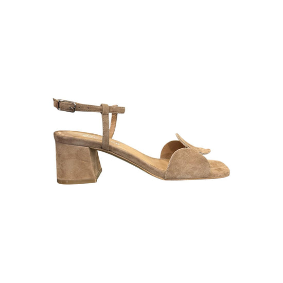 Sandalo con tacco in pelle scamosciata Camel 167 CAMOSCIO CAMEL DREAMER 