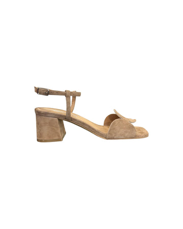 Sandalo con tacco in pelle scamosciata Camel 167 CAMOSCIO CAMEL DREAMER 