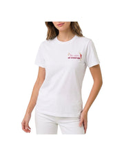 T-shirt in cotone con ricamo Non sarà un'avventura