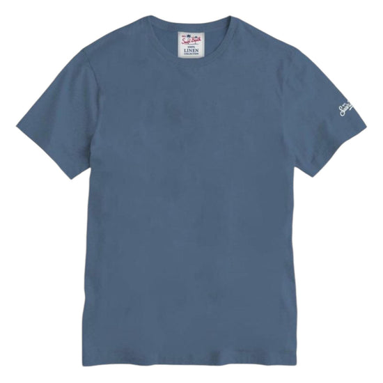 T-Shirt Ecstasea in lino blu avio ECS0003 00110H MC2 SAINT BARTH 