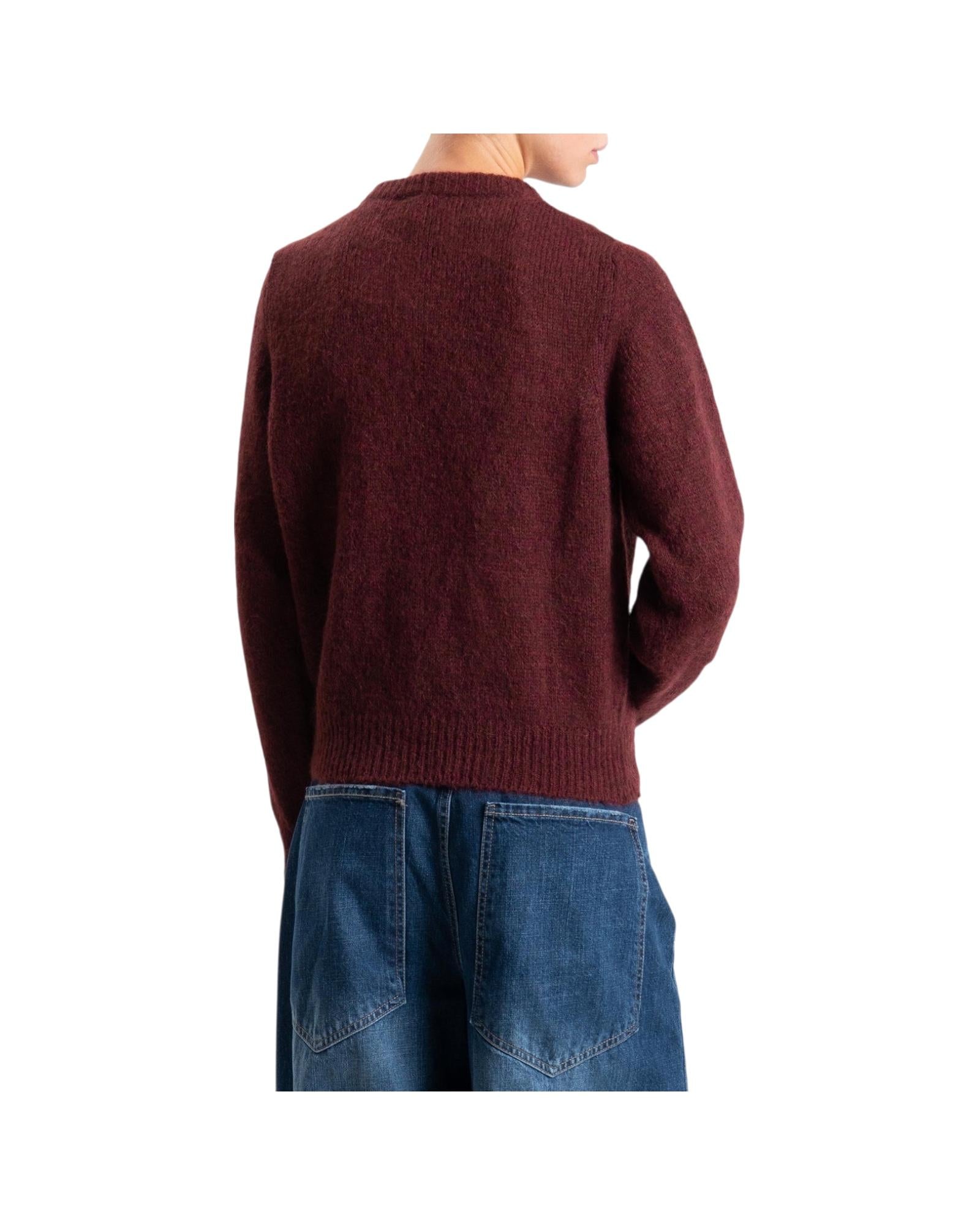 Cardigan misto alpaca Bordeaux 55195F BORDEAUX VICOLO 