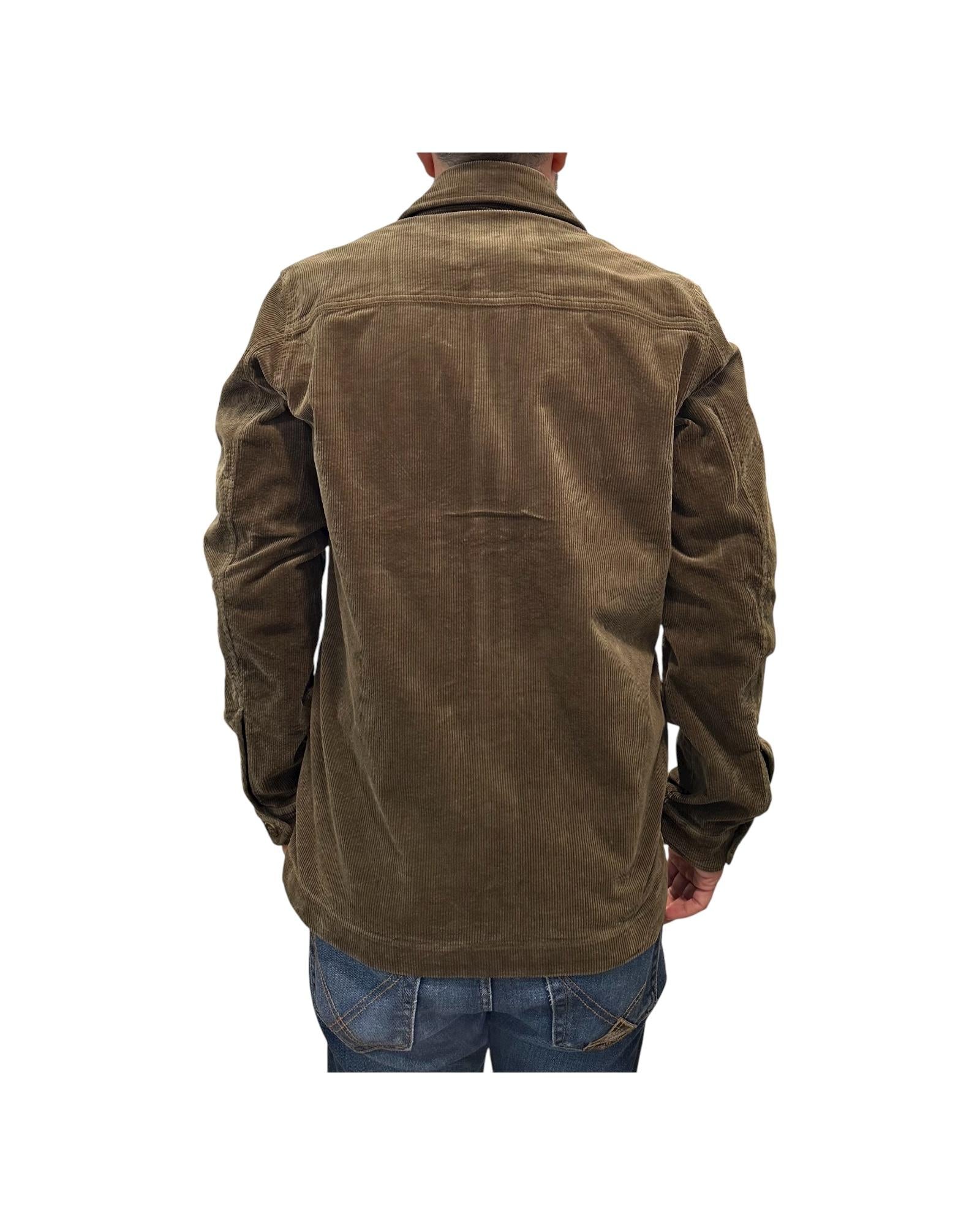 Overshirt in velluto Espresso brown AU26W04OS PA1547 ESPRESSO BROWN Alley docks 