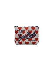 Pochette Aline con stampa cuori