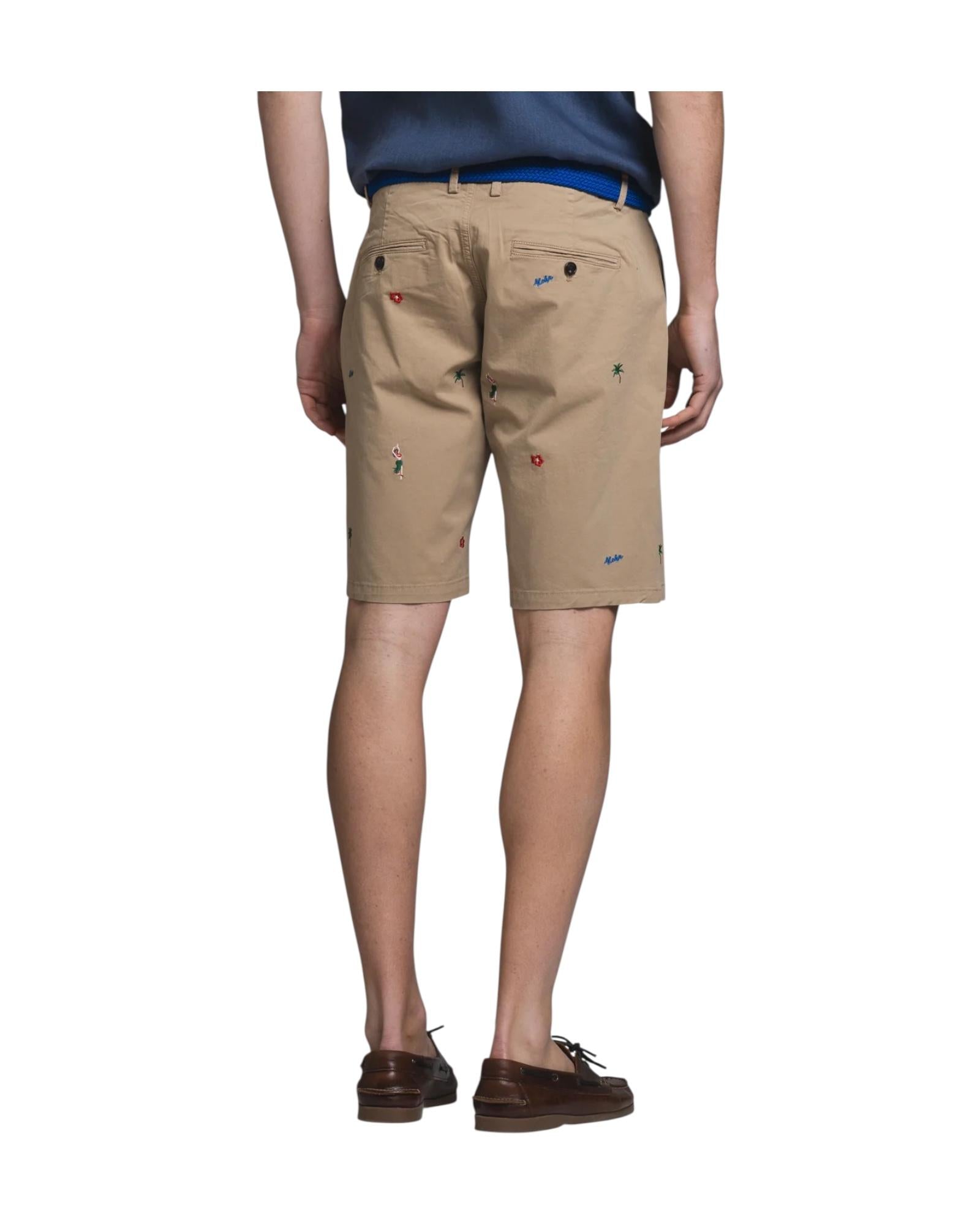 Bermuda Beige con ricamo all over REYALOHA GABC51 IMPURE 