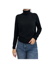 Maglione collo alto in cashmere Nero