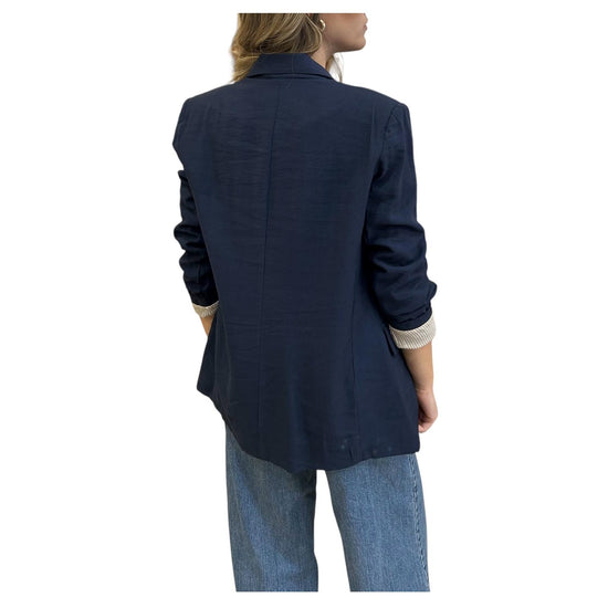 Blazer in viscosa Blue KIRA BLUE IMPURE 